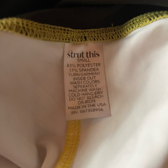 NWOT Strut-This Sparrow Bike Short in Citrus yellow Green Tie Dye Size 4/6 - Picture 8 of 9